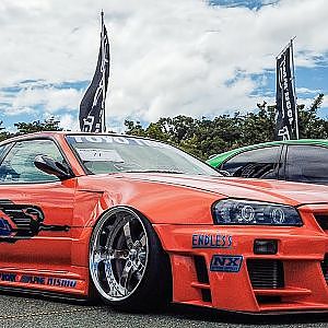 (4K)NISSAN R34 GT-R JDM VIPstyle ニッサン GTR R334 カスタム - ドレフェス関西2020