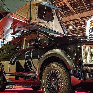 (4K)WEED デリカD5カスタム ルーフテント装着車 DELICA D5 Rooftent BK style NOMAD - 大阪モーターショー2019