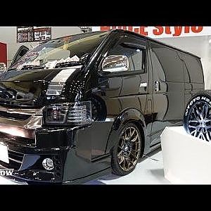 (4K)HIACE STYLE TEST CAR 200 HIACE VAN 2.0S-GL ハイエーススタイル・テストカー - 大阪オートメッセ2016 - YouTube