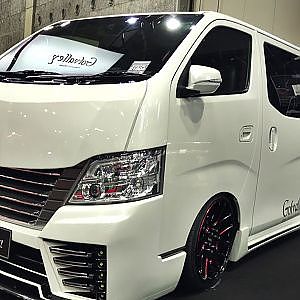 (4K)Golvalley NISSAN NV350 bodykit ゴルヴァレイ 日産キャラバン カスタム - OSAKA AUTO MESSE 2020