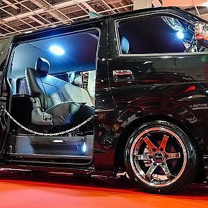 (4K)KUZUKI AUTO TOYOTA 200 HIACE modified カズキオート 200系ハイエースカスタム - OSAKA MOTOR SHOW 2019