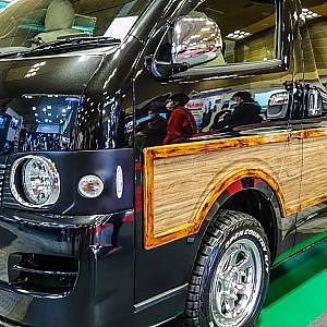 (4K)ウッディエース2 ハイエースカスタム CRS ESSEX TOYOTA 200 HIACE custom - 大阪オートメッセ2020