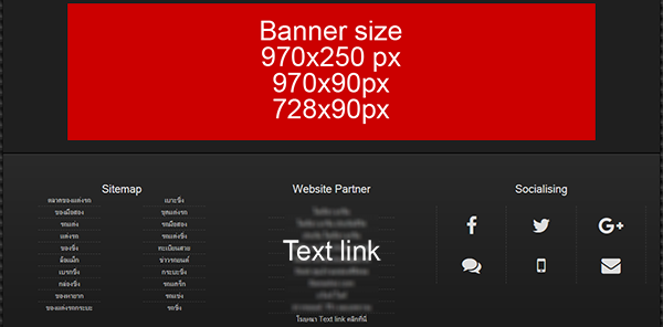 Footer banner position